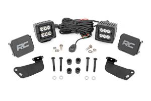 Rough Country - LED Light Kit Front Mount 2 Inch Black Pair Segway 570 F Rough Country - Image 1