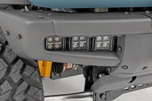 Rough Country - LED Light Kit Fog Mount Triple 2 Inch Black Pair Flood Ford Bronco (21-25) Rough Country - Image 2
