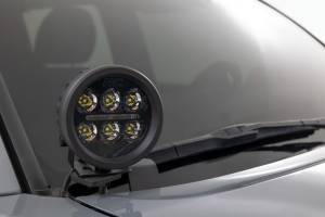 Rough Country - LED Light Kit Ditch Mount Black Series Round 3.5 Inch Amber DRL Toyota Tacoma (16-23) Rough Country - Image 2