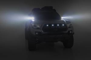 Rough Country - LED Light Kit Ditch Mount Black Series Round 3.5 Inch Amber DRL Toyota Tacoma (16-23) Rough Country - Image 5