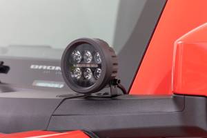 Rough Country - LED Light Kit Ditch Mount 3.5 Inch Black Round Pair Amber DRL Ford Bronco (21-25) Rough Country - Image 2