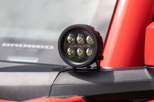 Rough Country - LED Light Kit Ditch Mount 3.5 Inch Black Round Pair Amber DRL Ford Bronco (21-25) Rough Country - Image 6
