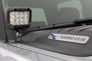 Rough Country - LED Light Kit Ditch Mount 3 Inch OSRAM Wide Chevy 1500 & Silverado/Sierra 2500HD/3500HD (07-14) Rough Country - Image 4