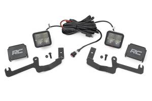 LED Light Kit Ditch Mount 2 Inch Spectrum Pair Spot Chevy Silverado 1500 (19-26) Rough Country