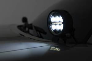 Rough Country - LED Light Kit Ditch Mount 2 Inch Black Pair Spot Toyota Tacoma (16-23) Rough Country - Image 6