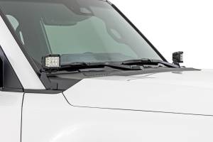 Rough Country - LED Light Kit Ditch Mount 2 Inch Black Pair Spot Toyota Land Cruiser (24-26) Rough Country - Image 2