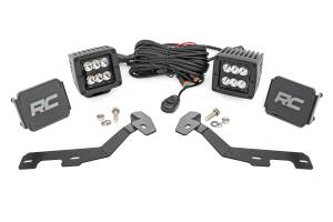 LED Light Kit Ditch Mount 2 Inch Black Pair Spot Ram 1500 2WD/4WD (19-26) Rough Country