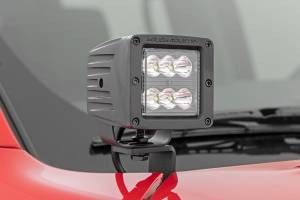 Rough Country - LED Light Kit Ditch Mount 2 Inch Black Pair Spot Nissan Frontier (22-26) Rough Country - Image 2
