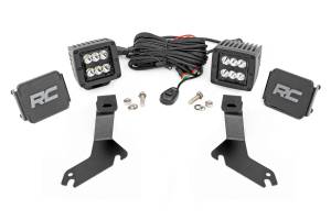 LED Light Kit Ditch Mount 2 Inch Black Pair Spot Chevy Silverado 1500 (99-06)/Tahoe (00-06) Rough Country