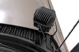 Rough Country - LED Light Kit Ditch Mount 2 Inch Black Pair Spot Chevy Silverado 1500 (99-06)/Tahoe (00-06) Rough Country - Image 5