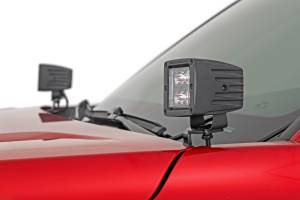 Rough Country - LED Light Kit Ditch Mount 2 Inch Black Pair Flood Toyota Tacoma (24-26) Rough Country - Image 4