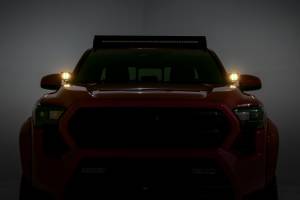 Rough Country - LED Light Kit Ditch Mount 2 Inch Black Pair Amber DRL Toyota Tacoma (24-26) Rough Country - Image 6