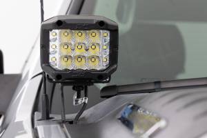 Rough Country - LED Light Ditch Mount 2 Inch Black Pair White DRL Chevy 1500 (2007-2013) Rough Country - Image 5