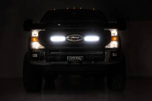 Rough Country - LED Light Kit Grille Mount 10 Inch Black Slimline Ford F-250 Super Duty (20-22) Rough Country - Image 3