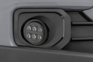 Rough Country - LED Fog Light Kit 3.5 Inch Round Black Series Amber DRL Toyota Tacoma (16-23) Rough Country - Image 1