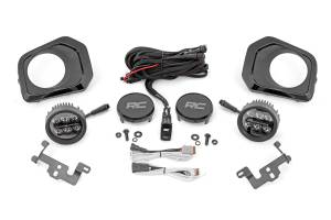 Rough Country - LED Fog Light Kit 3.5 Inch Round Black Series Amber DRL Toyota Tacoma (16-23) Rough Country - Image 3