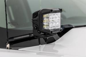 Rough Country - LED Ditch Light Kit 2in Black Pair White DRL Silverado/Sierra 1500 (14-18 & Classic) Rough Country - Image 6
