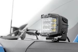Rough Country - LED Light Kit Ditch Mount 2 Inch Black Pair Amber DRL Ford Bronco (21-25) Rough Country - Image 2
