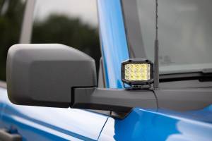 Rough Country - LED Light Kit Ditch Mount 2 Inch Black Pair Amber DRL Ford Bronco (21-25) Rough Country - Image 6