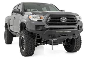 Rough Country - Front Bumper Hybrid 20 Inch Black LED 9500-Lb Winch Syn Toyota Tacoma (16-23) Rough Country - Image 4