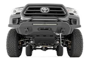Rough Country - Front Bumper Hybrid 20 Inch Black LED 9500-Lb Winch Syn Toyota Tacoma (16-23) Rough Country - Image 6