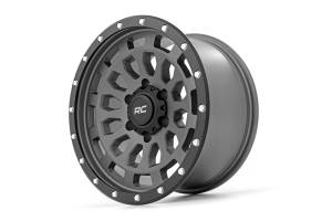 Rough Country - 87 Series Wheel Simulated Beadlock Gray/Black 17x8.5 6x5.5 +0mm Rough Country - Image 3