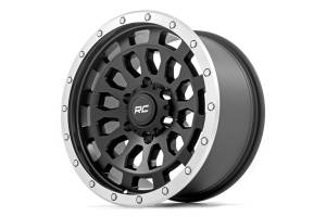 Rough Country - 87 Series Wheel Simulated Beadlock Black/Machined 17x8.5 6x5.5 +0mm Rough Country - Image 3