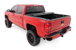 Rough Country - Hard Tri-Fold Flip Up Bed Cover 6 Foot 7 Inch Bed Rail Cap Silverado/Sierra 1500/2500HD/3500HD (14-19) Rough Country - Image 4