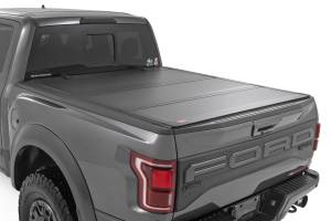 Rough Country - Hard Tri-Fold Flip Up Bed Cover 6 Foot 7 Inch Bed Ford F-150 2WD/4WD (2021-2026) Rough Country - Image 1