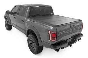 Rough Country - Hard Tri-Fold Flip Up Bed Cover 6 Foot 7 Inch Bed Ford F-150 2WD/4WD (2021-2026) Rough Country - Image 3
