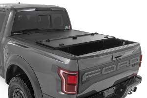 Rough Country - Hard Tri-Fold Flip Up Bed Cover 6 Foot 7 Inch Bed Ford F-150 2WD/4WD (2021-2026) Rough Country - Image 5