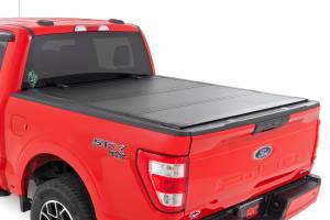 Rough Country - Hard Tri-Fold Flip Up Bed Cover 6 Foot 7 Inch Bed Ford F-150 2WD/4WD (2015-2020) Rough Country - Image 1