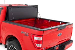 Rough Country - Hard Tri-Fold Flip Up Bed Cover 6 Foot 7 Inch Bed Ford F-150 2WD/4WD (2015-2020) Rough Country - Image 2