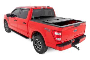 Rough Country - Hard Tri-Fold Flip Up Bed Cover 6 Foot 7 Inch Bed Ford F-150 2WD/4WD (2015-2020) Rough Country - Image 4