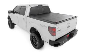 Rough Country - Hard Tri-Fold Flip Up Bed Cover 6 Foot 7 Inch Bed Ford F-150 2WD/4WD (2004-2014) Rough Country - Image 3