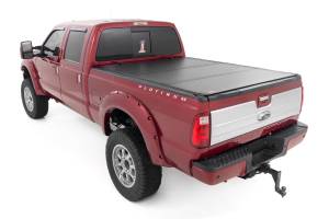 Rough Country - Hard Tri-Fold Flip Up Bed Cover 6 Foot 10 Inch Bed Ford F-250/F-350 Super Duty (99-16) Rough Country - Image 3