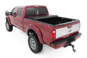 Rough Country - Hard Tri-Fold Flip Up Bed Cover 6 Foot 10 Inch Bed Ford F-250/F-350 Super Duty (99-16) Rough Country - Image 4