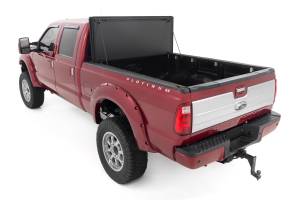 Rough Country - Hard Tri-Fold Flip Up Bed Cover 6 Foot 10 Inch Bed Ford F-250/F-350 Super Duty (99-16) Rough Country - Image 5