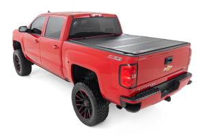 Rough Country - Hard Tri-Fold Flip Up Bed Cover 5 Foot 9 Inch Bed Silverado/Sierra 1500 (14-18 & Classic) Rough Country - Image 3