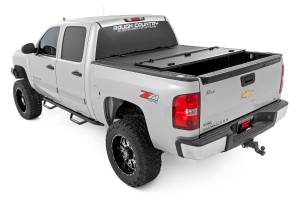 Rough Country - Hard Tri-Fold Flip Up Bed Cover 5 Foot 9 Inch Bed Silverado/Sierra 1500 (07-13) Rough Country - Image 4