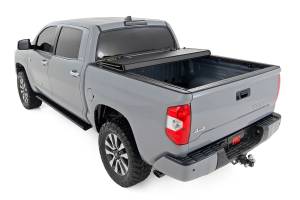 Rough Country - Hard Tri-Fold Flip Up Bed Cover 5 Foot 7 Inch Bed Toyota Tundra 2WD/4WD (07-21) Rough Country - Image 4