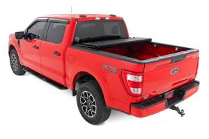 Rough Country - Hard Tri-Fold Flip Up Bed Cover 5 Foot 7 Inch Bed Ford F-150 2WD/4WD (2015-2020) Rough Country - Image 5
