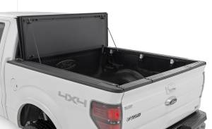 Rough Country - Hard Tri-Fold Flip Up Bed Cover 5 Foot 7 Inch Bed Ford F-150 2WD/4WD (2004-2014) Rough Country - Image 2