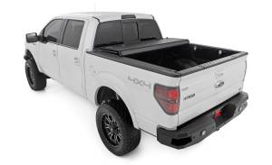Rough Country - Hard Tri-Fold Flip Up Bed Cover 5 Foot 7 Inch Bed Ford F-150 2WD/4WD (2004-2014) Rough Country - Image 4