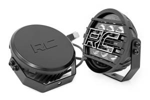 Rough Country - Black Series Halo LED Light Pair White/Amber DRL 6.5 Inch Round Rough Country - Image 2