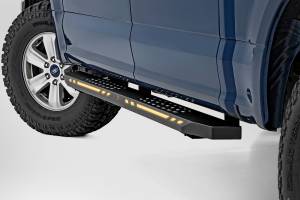 AC2 Running Boards Amber/White Crew Cab Ford F-150/Lightning/F-250/F-350/Raptor (15-26) Rough Country