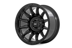 90 Series Wheel One-Piece Gloss Black 20x10 6x5.5 -19mm Rough Country