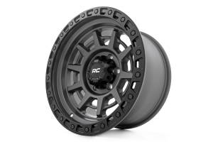 Rough Country - 85 Series Wheel Simulated Beadlock Gunmetal Gray/Black 17x9 8x6.5 +0 Rough Country - Image 4