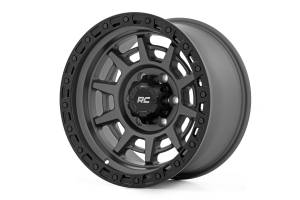 85 Series Wheel Simulated Beadlock Gunmetal Gray/Black 17x9 8x170 -12 Rough Country