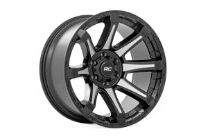 Rough Country - 81 Series Wheel One-Piece Semi Gloss Black w/machined spokes 20x9 8x180 0mm Rough Country - Image 3